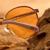 image:imageDIFF  Star Wars BB8 Round Sunglasses for Men and Women  UV400 Protection  Droid White  Silver  Orange