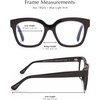 image:imageDIFF Ava Reading Glasses  Blue Light Blocking Oversized Readers  Lightweight Designer Square FramesBlack