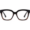 image:imageDIFF Ava Reading Glasses  Blue Light Blocking Oversized Readers  Lightweight Designer Square FramesBlack Tortoise