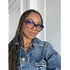 image:imageDIFF Ava Reading Glasses  Blue Light Blocking Oversized Readers  Lightweight Designer Square FramesBlack Tortoise