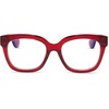 image:imageDIFF Ava Reading Glasses  Blue Light Blocking Oversized Readers  Lightweight Designer Square FramesCherry Red