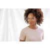 image:imageDIFF Ava Reading Glasses  Blue Light Blocking Oversized Readers  Lightweight Designer Square FramesClear Crystal