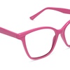 image:imageDIFF Leah Reading Glasses  Blue Light Blocking Oversized Readers  Lightweight Rectangle Designer FramesBubblegum Pink