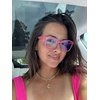 image:imageDIFF Leah Reading Glasses  Blue Light Blocking Oversized Readers  Lightweight Rectangle Designer FramesBubblegum Pink