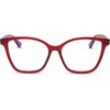 image:imageDIFF Leah Reading Glasses  Blue Light Blocking Oversized Readers  Lightweight Rectangle Designer FramesCherry Red