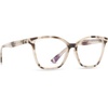 image:imageDIFF Leah Reading Glasses  Blue Light Blocking Oversized Readers  Lightweight Rectangle Designer FramesCream Tortoise