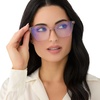 image:imageDIFF Leah Reading Glasses  Blue Light Blocking Oversized Readers  Lightweight Rectangle Designer FramesLight Pink