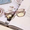 image:imageDIFF Leah Reading Glasses  Blue Light Blocking Oversized Readers  Lightweight Rectangle Designer FramesLight Pink