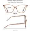 image:imageDIFF Leah Reading Glasses  Blue Light Blocking Oversized Readers  Lightweight Rectangle Designer FramesVintage Crystal