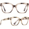 image:imageDIFF Reading Glasses Ava and Leah Square Oversized Blue Light Blocking Readers 25 magnification Cream Tortoise Bundle