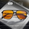 image:imageDIFF Star Wars Fennec Shand Designer Square Visor Sunglasses for Women and Men UV400 Protection Black  Orange