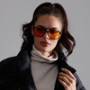 image:imageDIFF Star Wars Fennec Shand Designer Square Visor Sunglasses for Women and Men UV400 Protection Black  Orange