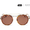 image:imageDIFF Star Wars ObiWan Round Sunglasses for Women and Men UV400 Protection Desert Tortoise  Brown Polarized