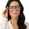 image:imageDIFF Tatum Reading Glasses  Blue Light Blocking Oversized Readers  Lightweight Aviator Designer FramesEspresso Tortoise
