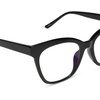 image:imageDIFF Willa Reading Glasses  Blue Light Blocking Oversized Readers  Lightweight Cat Eye Designer FramesBlack