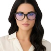 image:imageDIFF Willa Reading Glasses  Blue Light Blocking Oversized Readers  Lightweight Cat Eye Designer FramesBlack