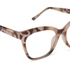 image:imageDIFF Willa Reading Glasses  Blue Light Blocking Oversized Readers  Lightweight Cat Eye Designer FramesCream Tortoise