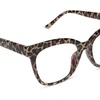image:imageDIFF Willa Reading Glasses  Blue Light Blocking Oversized Readers  Lightweight Cat Eye Designer FramesLeopard Tortoise