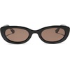 image:imageDIFF x Jojo Fletcher  Raya Oval Sunglasses for Women  UV400 Protection  Black  Brown