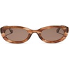 image:imageDIFF x Jojo Fletcher  Raya Oval Sunglasses for Women  UV400 Protection  Horn Tortoise  Brown