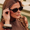 image:imageDIFF x Jojo Fletcher Raya Oval Sunglasses for Women  UV400 Polarized Protection  Chocolate Crystal  Grey