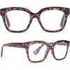 image:imageDIFF Ava Reading Glasses  Blue Light Blocking Oversized Readers  Designer Tortoise Frames