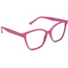 image:imageDIFF Leah Reading Glasses  Blue Light Blocking Oversized Readers  Lightweight Rectangle Designer FramesBubblegum Pink