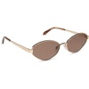 image:imageDIFF x Jojo Fletcher  Jordy Wire Oval Sunglasses for Women  UV400 Protection  Gold Horn Tortoise  Brown