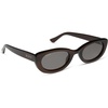 image:imageDIFF x Jojo Fletcher Raya Oval Sunglasses for Women  UV400 Polarized Protection  Chocolate Crystal  Grey