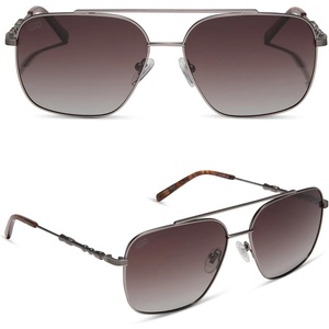 image:imageDIFF  Star Wars Han Solo 20 Navigator Sunglasses for Men and Women  UV400 Polarized Protection  Brushed Dark Blaster Grey Metal  Brown Gradient