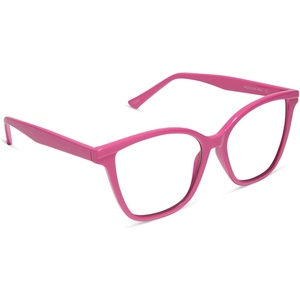 image:imageDIFF Leah Reading Glasses  Blue Light Blocking Oversized Readers  Lightweight Rectangle Designer FramesBubblegum Pink