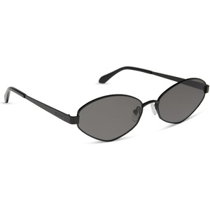 image:imageDIFF x Jojo Fletcher  Jordy Wire Oval Sunglasses for Women  UV400 Polarized Protection  Black  Grey