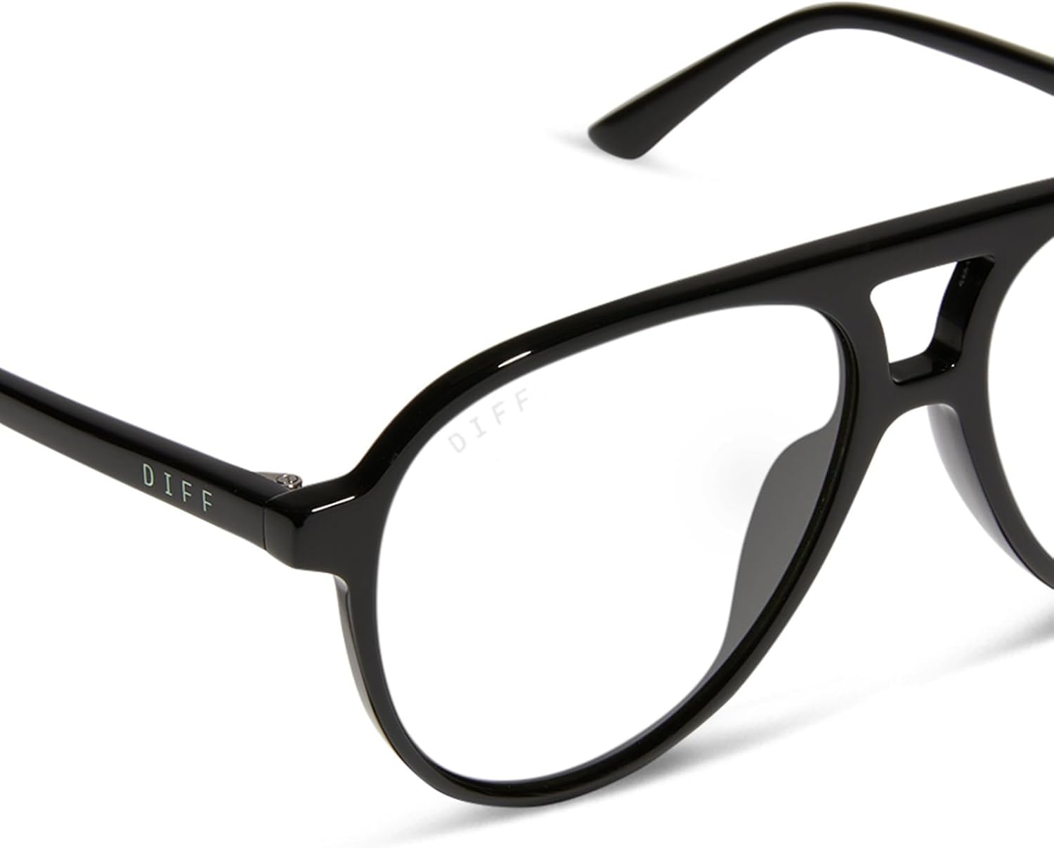 image:imageDIFF Tosca II Designer Blue Light Blocking Glasses  Oversized Aviator Frame  HEV Blue Filtering LensBlack