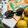 image:imageDIFF  Jessie James Decker Limoncello Lightweight Wire Sunglasses for Women UV400 ProtectionGold  Grey