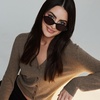 image:imageDIFF  Rachael Kirkconnell Julia Oval Low Profile Sunglasses for Women  UV400 Protection  Cedar Tortoise  Brown