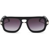 image:imageDIFF  Rachael Kirkconnell Naomi Oversized Navigator Sunglasses for Women  UV400 Protection  Black  Grey Gradient