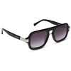 image:imageDIFF  Rachael Kirkconnell Naomi Oversized Navigator Sunglasses for Women  UV400 Protection  Black  Grey Gradient