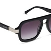 image:imageDIFF  Rachael Kirkconnell Naomi Oversized Navigator Sunglasses for Women  UV400 Protection  Black  Grey Gradient