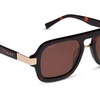 image:imageDIFF  Rachael Kirkconnell Naomi Oversized Navigator Sunglasses for Women  UV400 Protection  Cedar Tortoise  Brown