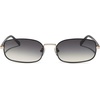 image:imageDIFF  Rachael Kirkconnell Trinity Oval Low Profile Sunglasses for Women  UV400 Protection  Black  Grey Gradient