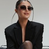 image:imageDIFF  Rachael Kirkconnell Trinity Oval Low Profile Sunglasses for Women  UV400 Protection  Black  Grey Gradient