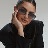 image:imageDIFF  Rachael Kirkconnell Trinity Oval Low Profile Sunglasses for Women  UV400 Protection  Black  Grey Gradient