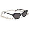 image:imageDIFF  The Devil Wears Prada Andy Oversized Cat Eye Sunglasses for Women  UV400 Polarized Protection  Black  Grey