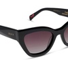 image:imageDIFF  The Devil Wears Prada Emily Oversized Cat Eye Sunglasses for Women  UV400 Polarized Protection  Black  Brown Gradient