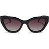image:imageDIFF  The Devil Wears Prada Emily Oversized Cat Eye Sunglasses for Women  UV400 Polarized Protection  Black  Brown Gradient