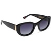 image:imageDIFF  The Devil Wears Prada Miranda Oversized Rectangular Sunglasses for Women  UV400 Polarized Protection  Black  Grey Gradient
