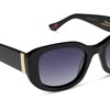 image:imageDIFF  The Devil Wears Prada Miranda Oversized Rectangular Sunglasses for Women  UV400 Polarized Protection  Black  Grey Gradient