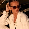 image:imageDIFF  TravisMathew  Valencia Oversized Square Sunglasses for Women  UV400 Polarized ProtectionSoft Taupe Crystal  Brown Gradient