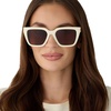 image:imageDIFF Amara Square Oversized Sunglasses for Women  100 UVAUVB ProtectionCourtside Ivory  Brown Gradient