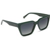 image:imageDIFF Amara Square Oversized Sunglasses for Women  100 UVAUVB ProtectionFairway Green  Grey Gradient
